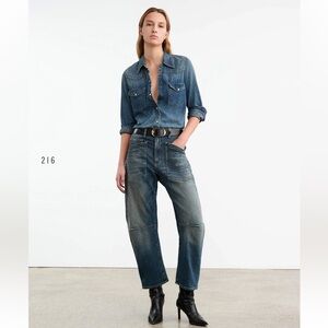 Nili Lotan Blue Straight Leg Jeans